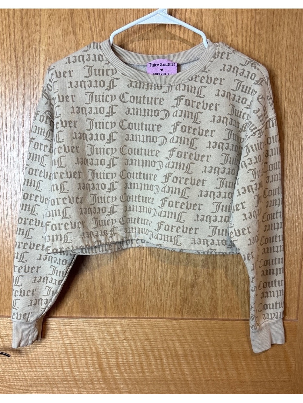 Juicy Couture x Forever 21 Cropped Sweatshirt Size S
